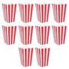 Cadeaupapier 10 stuks Rood Wit Gestreepte Popcorn Zakken Dozen Kleine Houders Opslagcontainer Tubs Verjaardagsfeestje Cups