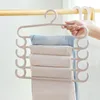 Hangers Kunststof hanger Creatief huis Meerlaagse opslag Broekenrek Kleurrijke multifunctionele vijflaagse handdoek