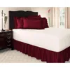 Bed Skirt El Wrap Around Elastic Shirts Without Surface Solid Apron Side Decorations Removable Band