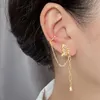 Backs Earrings Aesthetic Long Chain Butterfly Earcuff For Women Delicate Piercing Y2k Ear Conch Earclip Earing Jewelry KDE041