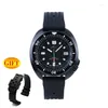 Wristwatches Heimdallr Sharkey Men's Diver Watch Sapphire Black PVD Coated Case Luminous Dial 200M Water Resistance NH35A Automatic Movement