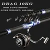 Boat Fishing Rods Telescopeic rotary fishing rod 2.1m 2.7m 3.9m 4.2m 4.5m carp bass feeder rod boat rock stick travel casting pole Q231101