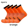 Sports Socks 4Pairs/Set Cycling Sports Socks bekväma andningsbara pro cykelstoppstrumpor utomhus mountainbike strumpor calcetines ciclismo 231101