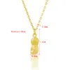 Choker Genuine 24k Gold Color Necklace Peanut Pendant Cross Chain Electroplating Jewelry Wedding Gifts For Women