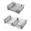 Kitchen Storage Drainer Dish Rack Sink Drain Organizer Holder Foldable Supplies Fruit Vegetables Drying