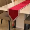 Biegacz stołowy chiński wysokiej klasy flag flag flagowy shose szafka szafka europejska aksamitne łóżko biegacz prosty kolorowy stół stół dekoracje 231101