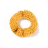 Hårtillbehör 2023 vinterkvinnor flickor handgjorda stickband mjuka scrunchies gummi enkla rep