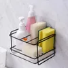 Kitchen Storage Sponge Holder Soap Drain Rack Sink Organizer Rag Dishcloth Brush Bathroom Iron Shelf