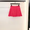 Werkjurken VII 2023 Merk SP Dames Rose Tweed Pak Herfst Vrouwelijke Kleding Revers Kort Jasje En Geplooide Bustierrok Aanbiedingen