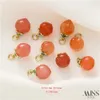 Charms Natural South Red Peach Agate Sorbet Pendant DIY Handgjorda armband Halsband Pendant Smycken Tillbehör 231031