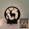 Świece wysokiej jakości żelazny uchwyt Elk Elk Candlestick Świąteczny świąteczny ornament do ciepłego dekoracji wosku z dekoracji domowych wosk