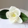 Högkvalitativ vit stor magnolia blommor äkta beröring konstgjorda blommor brudbukett bröllopsfest hem dekor och landskapsarkitektur