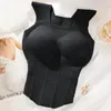 Canottiere Canottiere Gilet termico con scollo a V per le donne Autunno Inverno Canotta calda con pettorali Senza maniche Fondo intimo Camicia che tocca il fondo