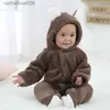 Jumpsuits 0-12Months Winter Baby Rompers Long Sleeve Hooded Jumpsuit Infant Toddler Clothes Playsuit OutfitL231101