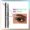 Combinaison ombre à paupières/liner 4 couleurs Langmanni caméléon Eyeliner Gel stylo imperméable coloré paon voie lactée Chrome brillant Eyeliner maquillage 231031