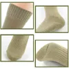 Sports Socks Military Socks Men Winter Army Train Socks Moisture Wicking Mid Calf Thermal Work Boot Sports Hiking Trekking Socks 5 Pairs/Pack 231101