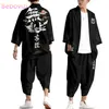 Ethnic Clothing 20 Styles Suit Plus Size S-3XL Loose Chinese Japanese Samurai Harajuku Kimono Cardigan Women Men Cosplay Yukata Tops Pants Set 230331