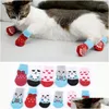 Dog Apparel Dog Apparel Size L M S Pet Cat Socks Traction Control For Indoor Wear Clothing Drop Delivery Dhgyo