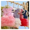 Dog Apparel Dog Apparel Pet Dresses Clothes Chihuahua Puppy Small Medium Dress Tutu Summer Drop Delivery Dhgarden Dhqot