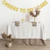 Party Decoration Glitter Gold Cheers To 10 16 18 20 21 30 40 50 60 70 Years Garland Bunting Banner Anniversary Birthday Hanging