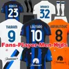 23 24 LUKAKU Soccer Jerseys BARELLA CORREa INTERS Milan GIROUD IBRAHIMOVIC LAUTARO MILANS 2023 2024 Football Shirt 2023 2024 Uniforms Men Kids Kits Sets