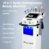 Advanced Oxygen Aqua Jet Dermabrasion Bubble Huile de nettoyage du visage Supprimer les points noirs Éliminer le blanchiment du visage Rajeunir Instrument de massage 10 en 1