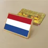 Party French Flag Pin 2,5*1,5 cm zink gjuten PVC färgbelagd guld rektangulär medaljongemblem utan tillsatt harts