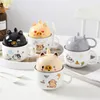 マグカックCORGI SHIBA INU CAT COFFEE COPRECREAT COUPRECREATION CERAMIC HOME CARTOON ANIMAL DECORATION MUG AFTUSH TEA BROASOMEAM MILK 231101