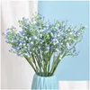 Dekorative Blumenkränze, dekorative Blumen, 90 Köpfe, 52 cm, Babies Breath, künstlicher Kunststoff, Gypsophila, DIY-Blumensträuße, arrangiert Dhdtw