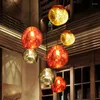 Lampes suspendues nordique fer or lumière salle de bain luminaire Design lampe suspendue salon décoration Lampes Suspendues Hanglampen