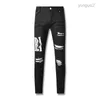 23new designer voor heren gat lichtblauw donkergrijs Italië merk man lange broek broek streetwear denim mager slank recht biker