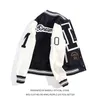 Robe de deux pièces Letterman L Embroid Patchwork Manches en cuir Stade Femmes Varsity Veste Unisexe Hommes Baseball Bomber Manteau Université Streetwear 231031