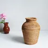 Vase Rattan Vase Indoor Plants Decor Office Woven Home Desktop Flower Arranchary Dry