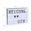 Night Lights 2018 DIY A4 A6 STORLEK LED COMBINATION LIGHT BOX NATTBABELL LAMP DIY Black Letters Cards USB Powered Lightbox P230331