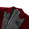 Męskie garnitury Blazery w Blazer Velvet Single Bered Jacket Formal Groom Tuxedo Slim Wedding Party Dress Businal Male Suit 231031