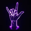 Night Lights 3D Touch illusion Night Light I Love you sign Language 7-color change LED Table Lamp Bedroom Shop Bar Decor Gift USB Lights P230331