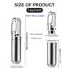 Storage Bottles Small Pocket Keychain Portable Waterproof Case Stainless Steel Travel Container Holder