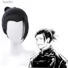 Anime kostymer anime jujutsu kaisen gojo satoru cosplay geto suguru come high school uniform wig kostym halloween come men vuxenl231101