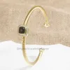 4mm designer smycken kvinna charm armband kvinnor kan armband fyrkantig färg separation armband armband spänne sterling sier rosguld pläterad