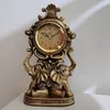 Orologi da tavolo Orologio meccanico con elefante in metallo vintage, movimento silenzioso, sedile, decorazione domestica di lusso, soggiorno in stile europeo