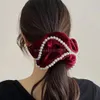 مخملية كبيرة الحجم scrunchie الأنيقة لؤلؤة مرنة عصابات الشعر نساء عداد الحصان حامل ذيل الشعر علاقات الشعر حبل ملحقات الشعر