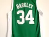 College Basketball 14 Charles Barkley High School Jersey 34 Shirt 1992 US Dream Team One Sport University Team Marineblau Weiß Grün Atmungsaktive Nähte NCAA