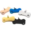 Colliers de chat laisse 100 pièces étiquette de chien vierge en acier inoxydable anti-perte gravé accessoires de collier d'animal de compagnie personnalisé étiquettes de nom de plaque d'identification de chiot 231031