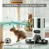 Dog Bowls Feeders Cat Timing Feeder Smart APP With Double Meal Pet Food Automatic Dispenser Suitable Small Cats Dogs Remote Feeding 231031