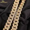 18 mm luksusowy Diamond Cuban Link Naszyjnik Wysokiej jakości Bling Lad Diamond Paved CZ Bubble Miami Cuban Chain