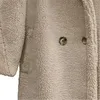Coletes femininas outono inverno lambswool casaco de pele mulheres moda turn-down colarinho feminino grosso quente fuzzy longo outwear jaqueta de pele casual g1580 231101