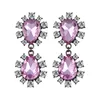 Dangle Earrings Girlgo Crystal Embellished Water Drop For Women Bright Rhinestone Statement Luxury Wedding Jewelry Beautiful