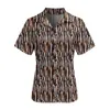 Women's Blouses Shirts And Going Out Button Down V Neck Short Sleeve Wear Clothing