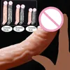 Sexspielzeug-Massagegerät, Penisverlängerung, realistischer Dildo, 4/7/10 cm, Verzögerung der Ejakulation, männliche Vergrößerung für Männer