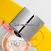 APF 44mm Aet Remould A3126 Cronografo automatico Orologio da uomo Cassa e quadrante in materiale composito trasparente Gomma gialla Super Version Reloj Hombre Puretime A1